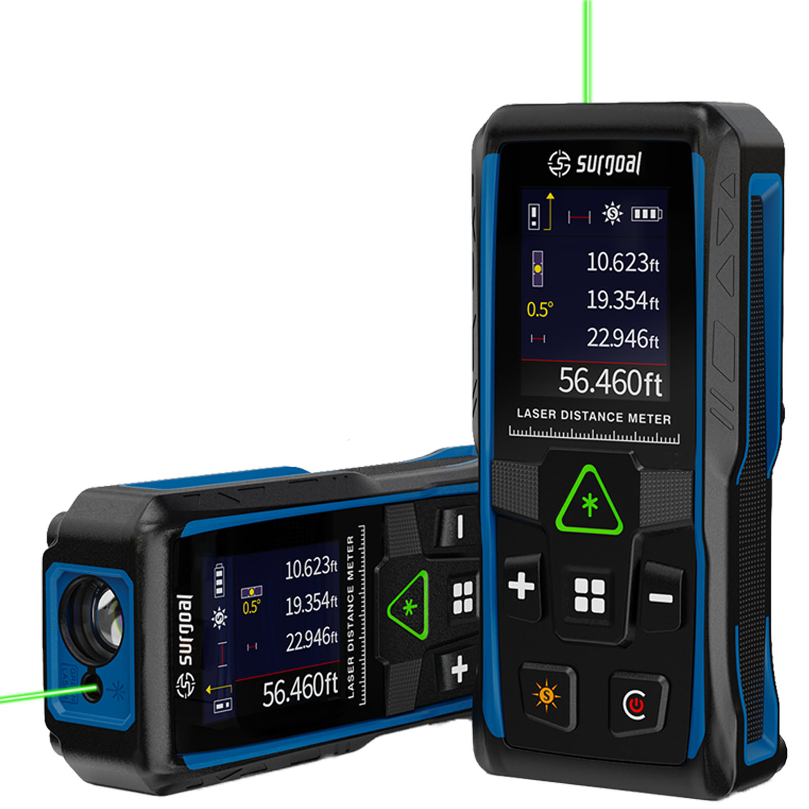 Industrial Laser Tape Measure - 100 متر ليزر أخضر Rangefinder متعدد