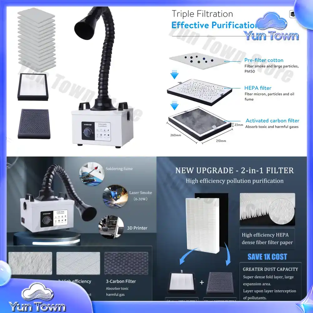 Industrial Laser Fume Extractor - جهاز تنقية الدخان بالليزر بقوة 100