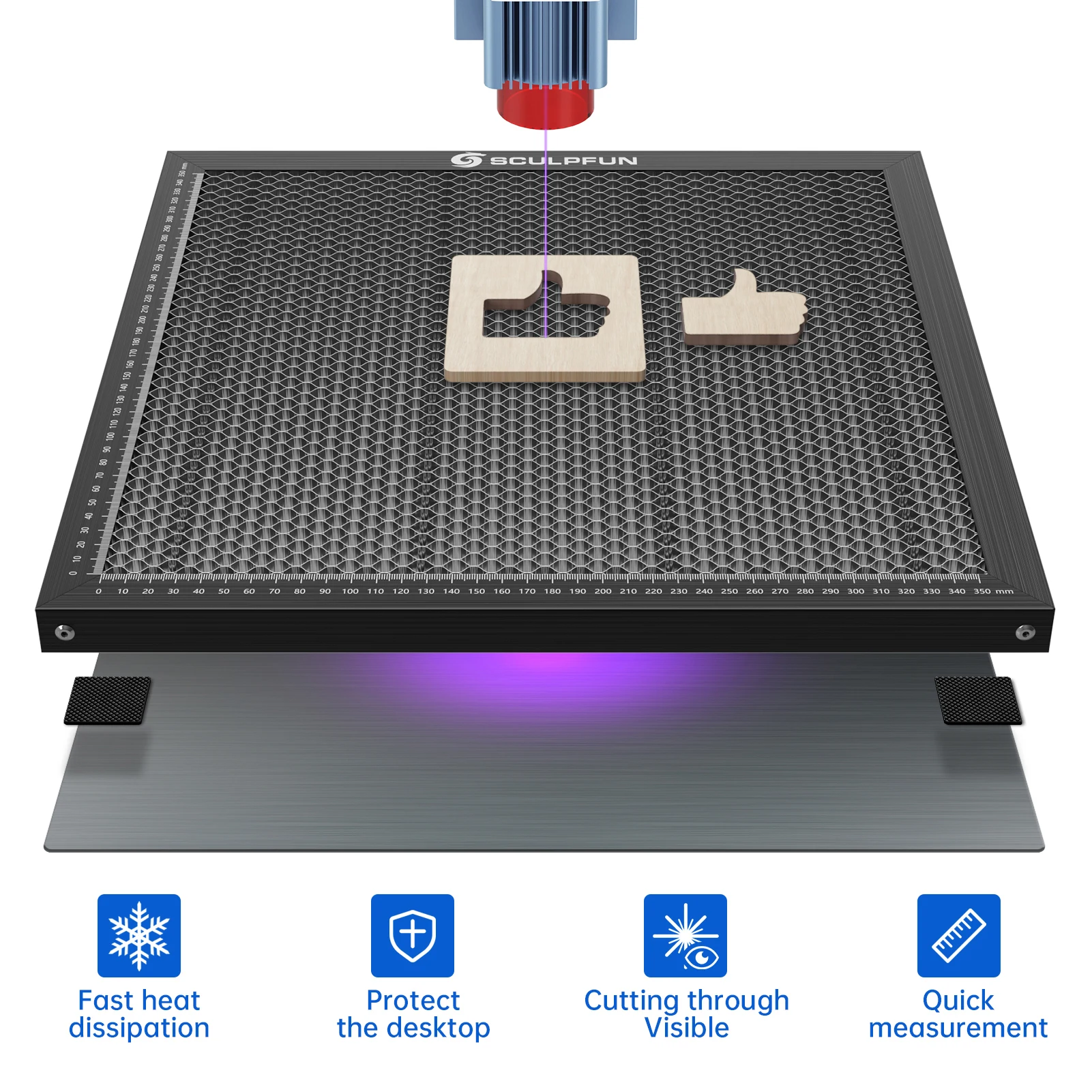 Co2 Laser Engraving Machine - الليزر حفارة العمل السرير العسل طاولة