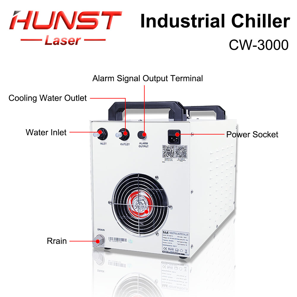 HUNST S & A CW3000 مبرد المياه - مراجعة Industrial Laser Engraver وسعره