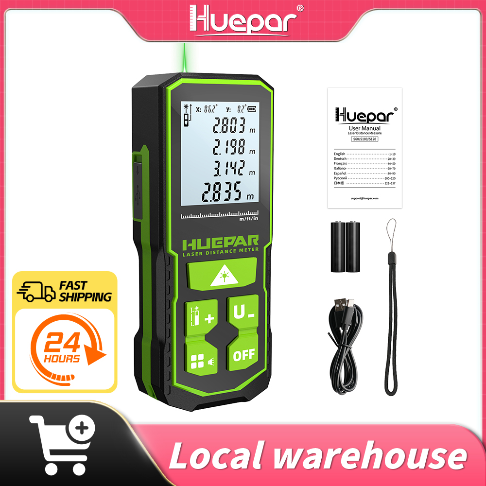 Huepar ليزر Rangefinder الليزر - مراجعة Industrial Laser Tape Measure وسعره