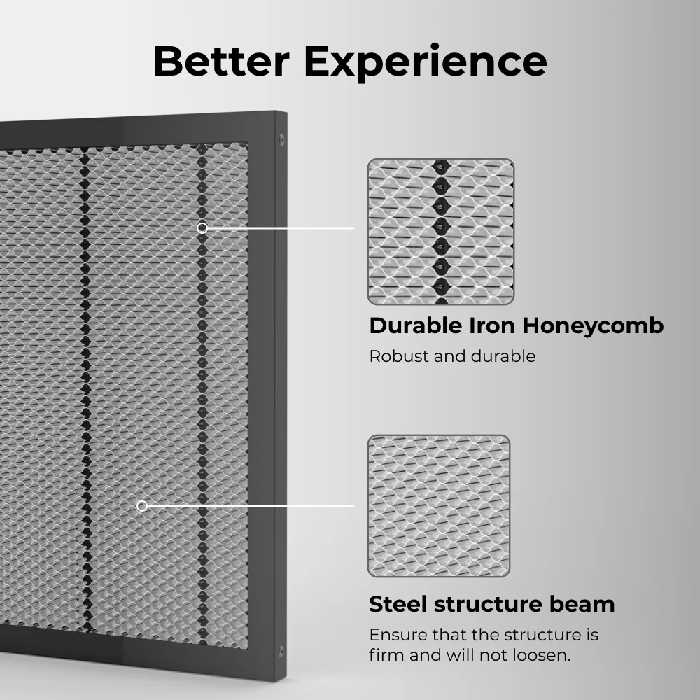 طاولة عمل على شكل خلية نحل من  - مراجعة Co2 Laser Engraving Machine وسعره