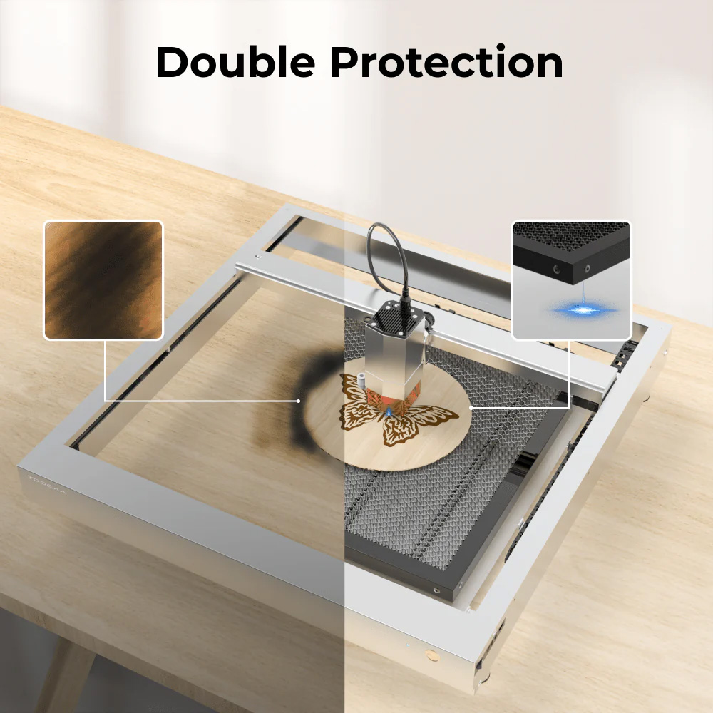 طاولة عمل على شكل خلية نحل من  - مراجعة Co2 Laser Engraving Machine وسعره