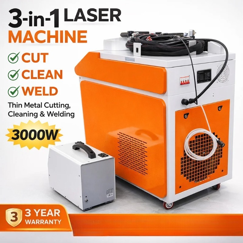آلة لحام 3 في 1 مع وظيفة التنظ - مراجعة Industrial Laser Cleaning وسعره