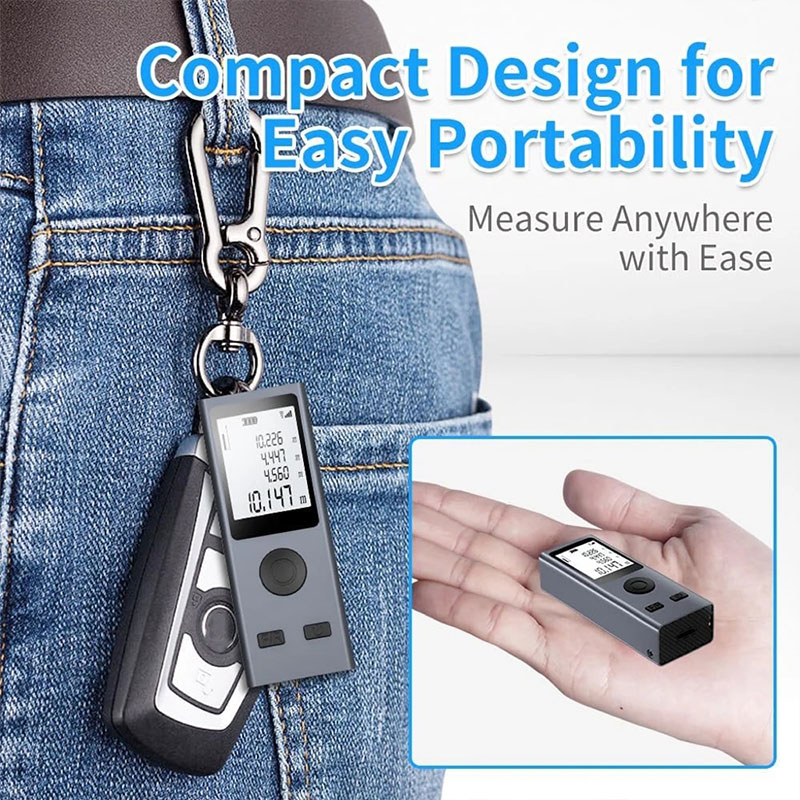 ليزر صغير Rangefinder شريط قيا - مراجعة Industrial Laser Tape Measure وسعره